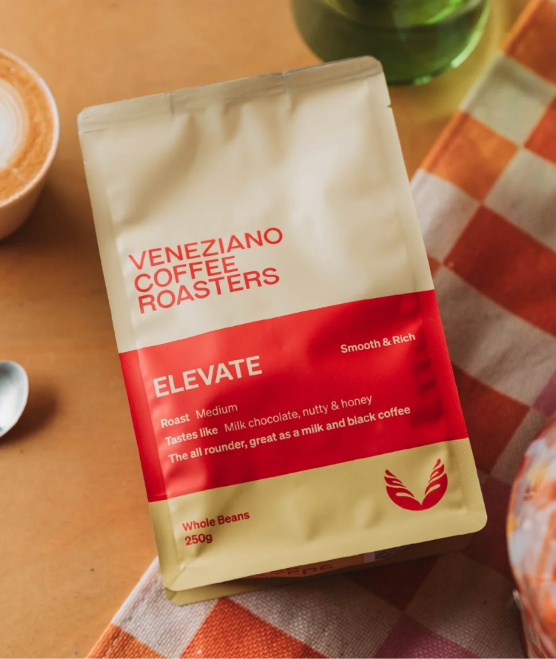 Veneziano Coffee Roasters Elevate blend coffee bag
